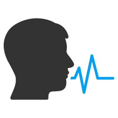 Kişi konuşma sinyali düz vektör simgesi