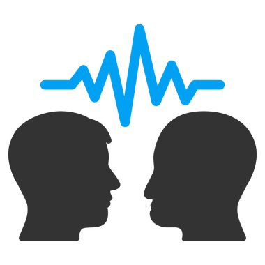 Kullanıcı iletişim sinyali düz vektör simgesi