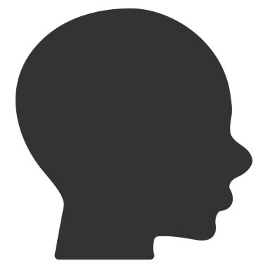 Çocuk profil düz vektör simgesi