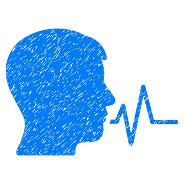 Kişi konuşma sinyali grenli doku simgesi