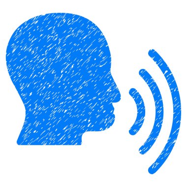 Kişi konuşma dalgalar grenli doku simgesi