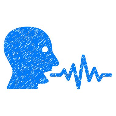 Konuşan kullanıcı sinyal grenli doku simgesi