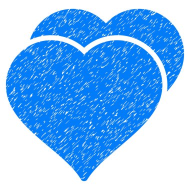 Sevgi kalpleri grenli doku simgesi