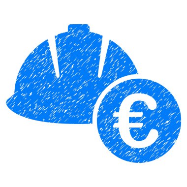 Mühendislik kask ve Euro grenli doku simgesi