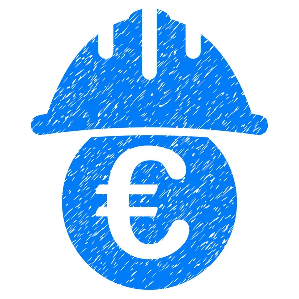 У розділі Безпека шолом зернисту текстуру значок євро — стоковий вектор