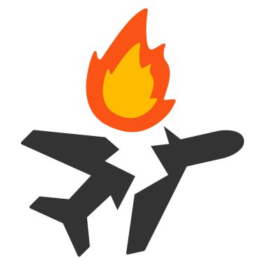 Uçak kazasında düz simgesi