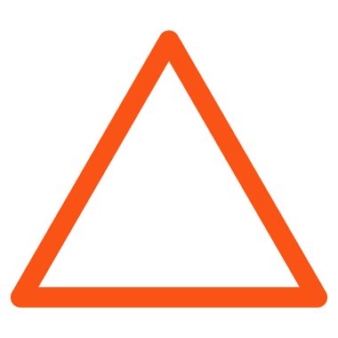 Boş uyarı Trinagle düz simgesi