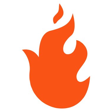 Yangın düz simgesi