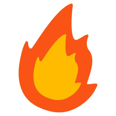 Yangın düz simgesi