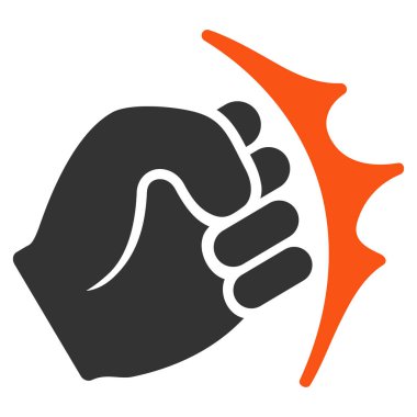 Yumruk Strike düz simgesini