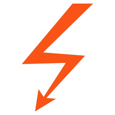 Yıldırım çarpması düz simgesi