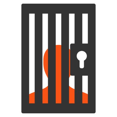 Hapishane kapısı düz simgesi