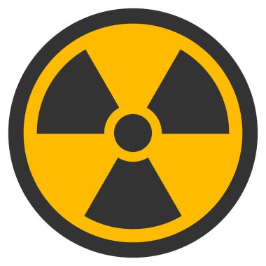 radyoaktif düz simgesi
