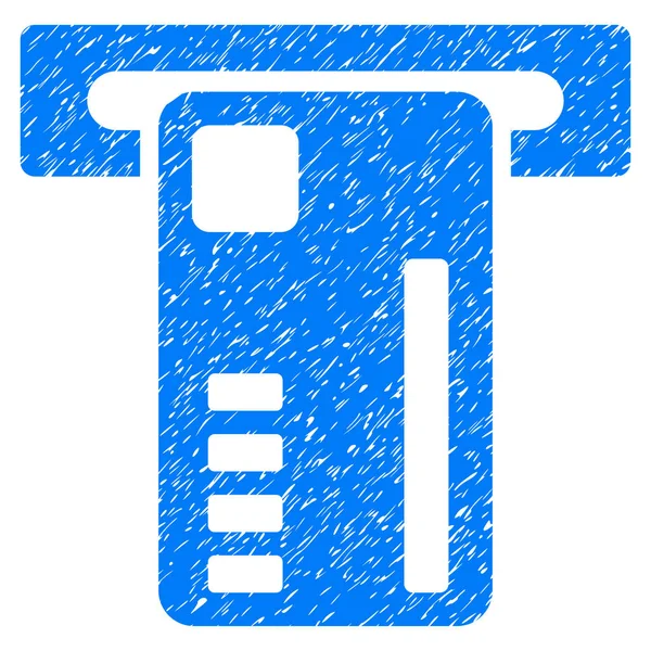 Fahrkartenautomat körniges Textur-Symbol — Stockvektor