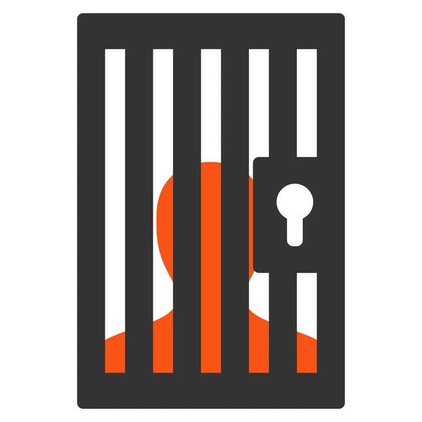 Porta della prigione Icona piatta — Vettoriale Stock