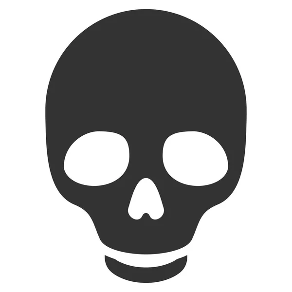 Icona del cranio piatto — Vettoriale Stock
