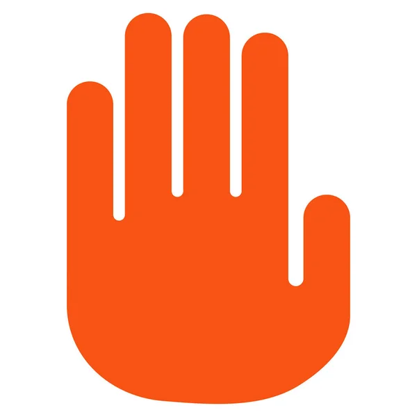 Stop Hand Flat Icon — Stock Vector