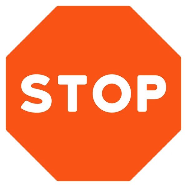 Stop signo icono plano — Archivo Imágenes Vectoriales