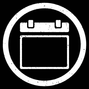 Boş Takvim günü grenli simgesi yuvarlak