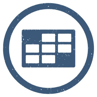 Grenli simge takvim tablosu yuvarlatılmış