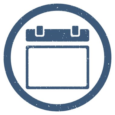 Boş Takvim günü grenli simgesi yuvarlak