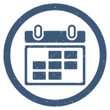 Aylık bir takvim grenli simgesi yuvarlak
