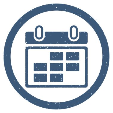 Aylık bir takvim grenli simgesi yuvarlak