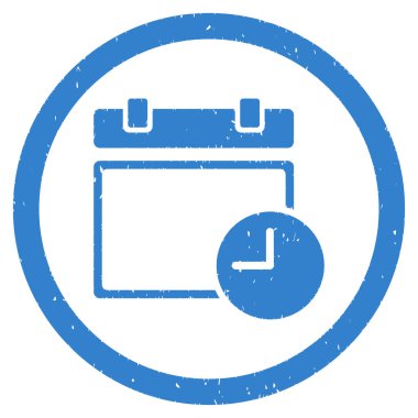 Tarih ve saat grenli simgesi yuvarlak