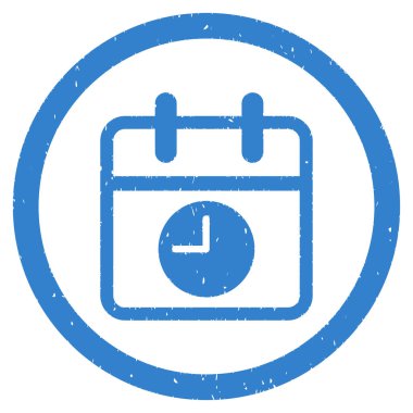 Tarih ve saat grenli simgesi yuvarlak