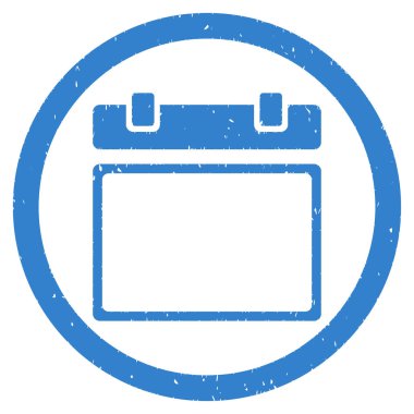 Boş Takvim günü grenli simgesi yuvarlak