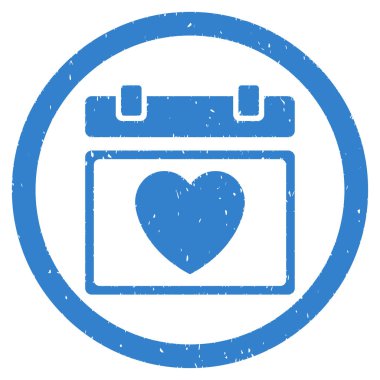 Güzel takvim tarihi grenli simgesi yuvarlak