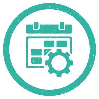 Takvim ayarlarını grenli simgesi yuvarlak