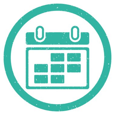 Aylık bir takvim grenli simgesi yuvarlak