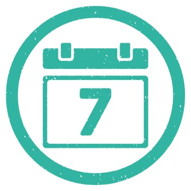 Yedinci gün yuvarlak yaprak grenli simgesi