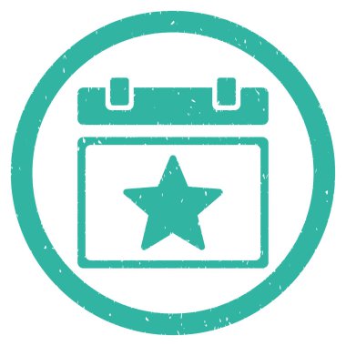 Yıldız favori gün grenli simgesi yuvarlak