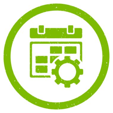 Takvim ayarlarını grenli simgesi yuvarlak