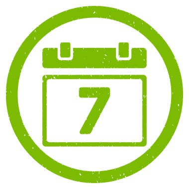 Yedinci gün yuvarlak yaprak grenli simgesi