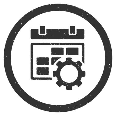 Takvim ayarlarını grenli simgesi yuvarlak