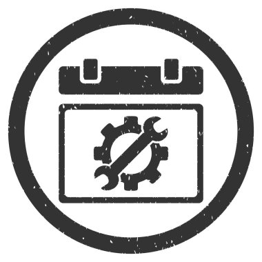 Hizmet günü grenli simgesi yuvarlak