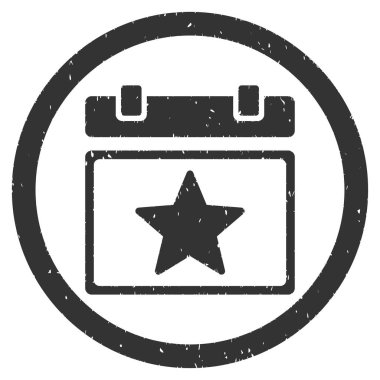 Yıldız favori gün grenli simgesi yuvarlak