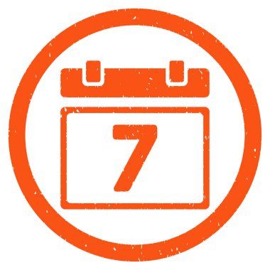 Yedinci gün yuvarlak yaprak grenli simgesi