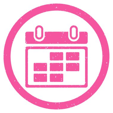 Aylık bir takvim grenli simgesi yuvarlak