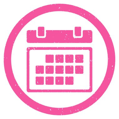 Aylık bir takvim grenli simgesi yuvarlak