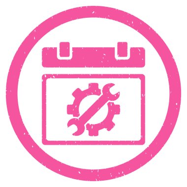 Hizmet günü grenli simgesi yuvarlak