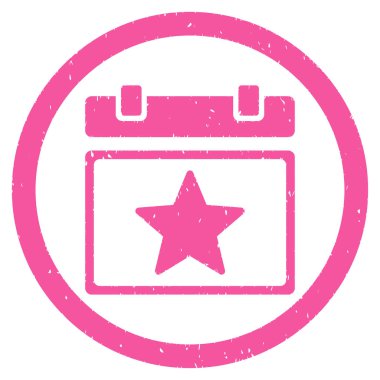 Yıldız favori gün grenli simgesi yuvarlak