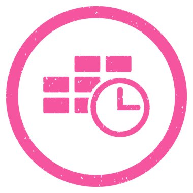 Zaman çizelgesi grenli simgesi yuvarlak