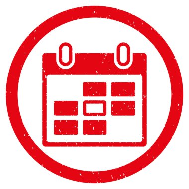 Takvim günü grenli simgesi yuvarlak