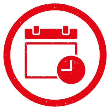 Tarih ve saat grenli simgesi yuvarlak