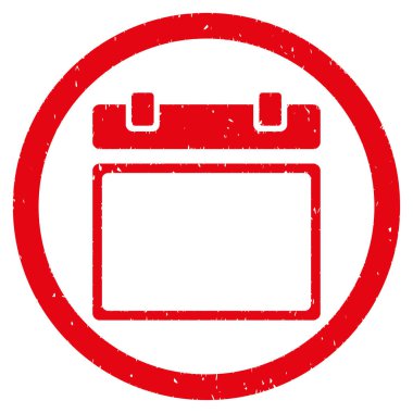 Boş Takvim günü grenli simgesi yuvarlak