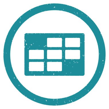 Grenli simge takvim tablosu yuvarlatılmış